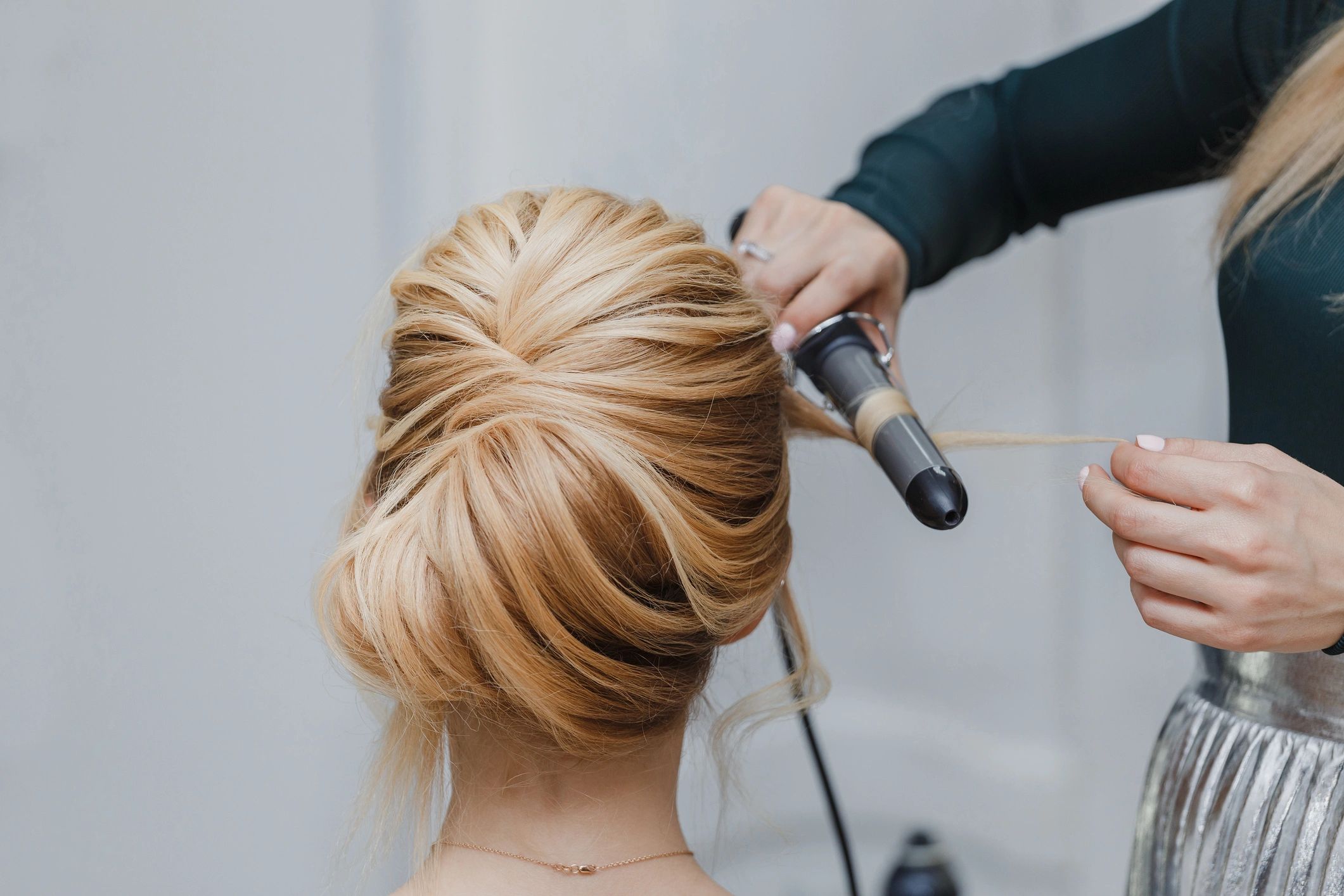 Curling hair with iron