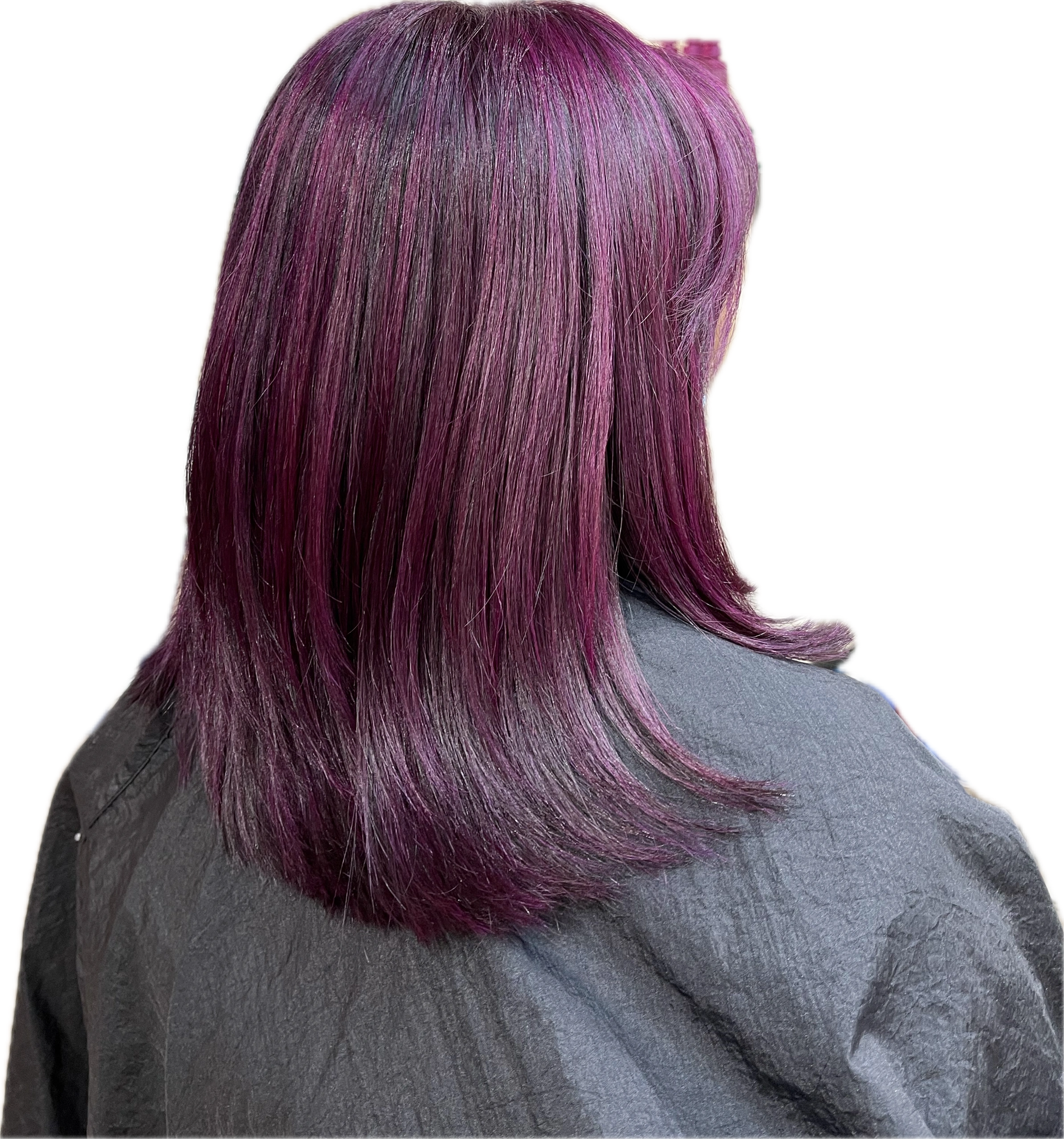 Purple straight hair